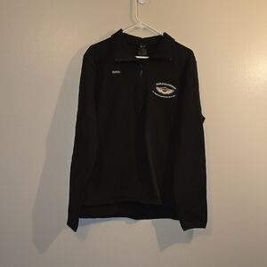 Harley-Davidson Custom Made In USA Black Quarter Zip Up Sweater LOT S